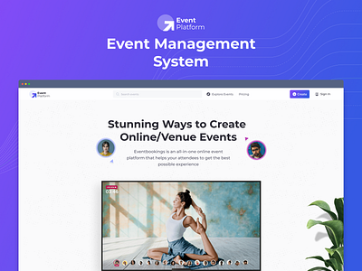 EventPlatform | Event Management System dailyui eventapp eventmanagement freeui ui user inteface ux web design webapp