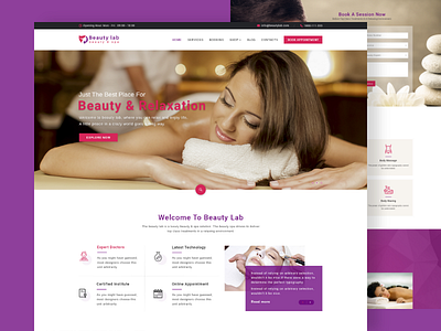 Beauty Lab - Beauty & Spa PSD Template design ui user inteface ux web web design website