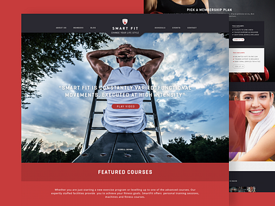 SmartFit - is a modern PSD Theme for Gym. e commerce design ui user inteface ux web design