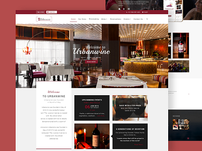 Urbanwine - Restaurant PSD Template.