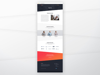 About Us Mockup about us it company redesign ui web design