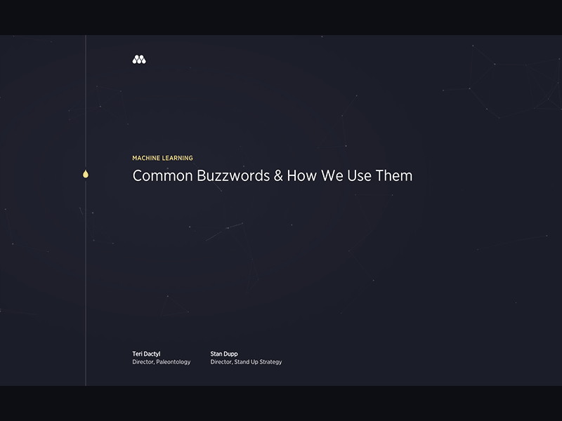 ML Buzzwords Animated Presentation