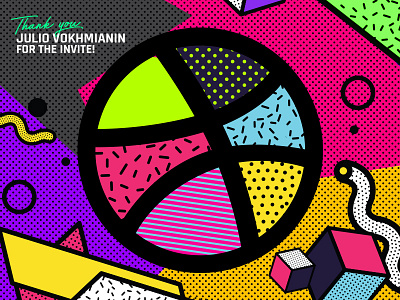 Thanks for the Invite Julio! abstract colorful new new to dribbble thank you thanks for the invite