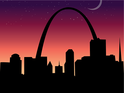 St.Louis Night Poster design illustration poster vector