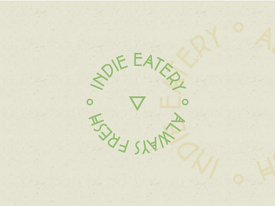 Indie Eatery branding circle food garden health icon design identity logo restaraunt system design texture typography vegan