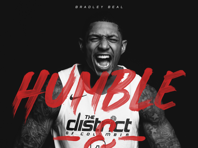 Bradley Beal “Humble & Hungry” poster poster nba brush identity branding sports design sports branding sports basketball