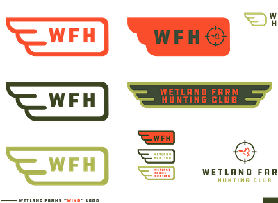 Wetland Farm – Wing Logo bird branding bullseye club ddc ddc hardware design draplin ducks flying hunter hunting icon design identity illustration logo vector wilderness wildlife wing