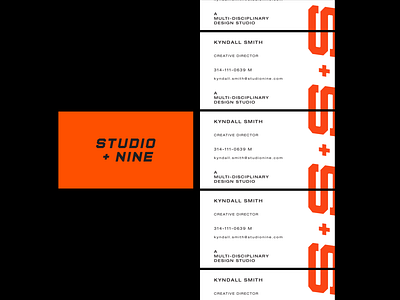 Studio + Nine Business Card