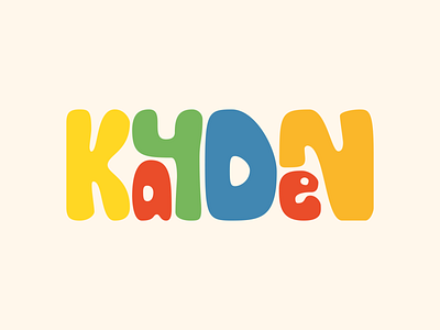 Kayden Aaron Smith children childrens illustration custom type father icon design illustration logo poster son type lockup typography