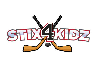 Stix4kids charity hockey logo design