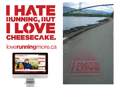 New Balance "Love Running More" advertising ambient graphic design typography