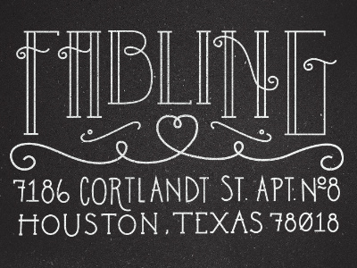 Custom Address Stamp address houston stamp texas typography