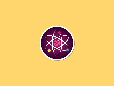 Nucleus atom base core mule nucleus sticker