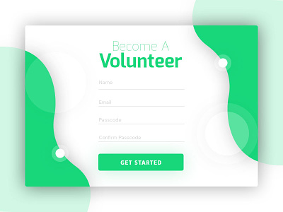 Daily UI Challenge 001 - Sign Up 001 challenge daily ui form getstarted interface name signup ui user ux volunteer