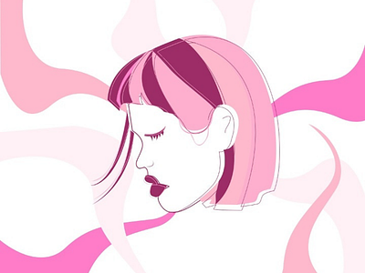 PinkGirl Illustration 2d art digital digital art digitalillustration illustrator dribbble illustrate illustration pink shot