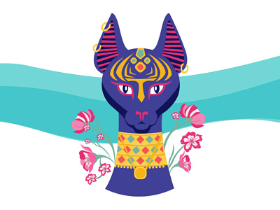 Cat Goddess cat concept digital goddess illustrate illustration illustration art illustrator vibrant