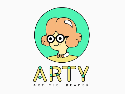 Arty, article reader friendly happy identity illustration logo mascot mascotte