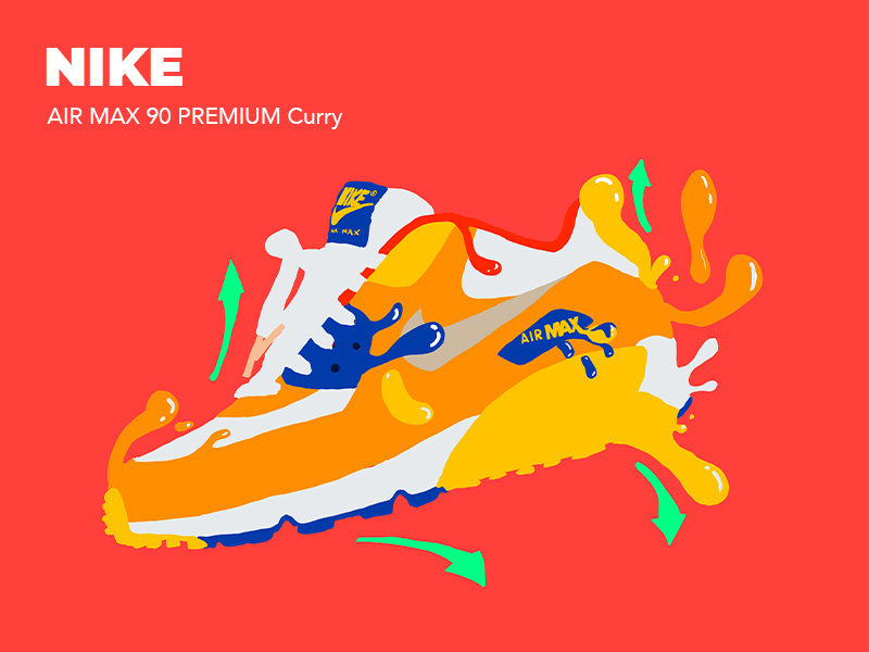 Liquid Fly AIR MAX cartoon product shot vibrant airmax flat liquid dripping illustration nike