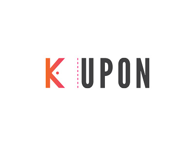 Kupon Logo branding grey logo orange pink