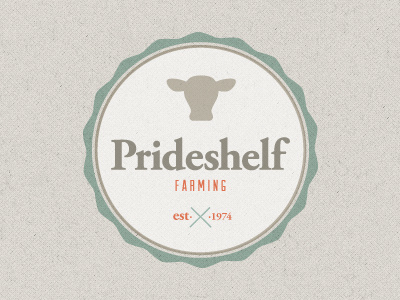 Prideshelf (hipster) Logo cow farming hipster logo