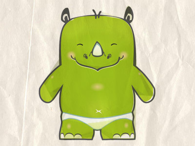 The other Rhino character illustration moji rhino