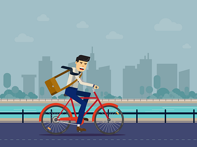 Switch up Your Commute cycling health illustration design