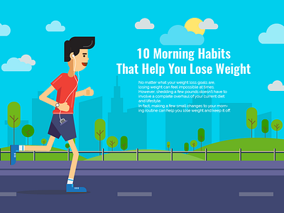 Morning Habits That Help You Lose Weight design health illustration morning walk