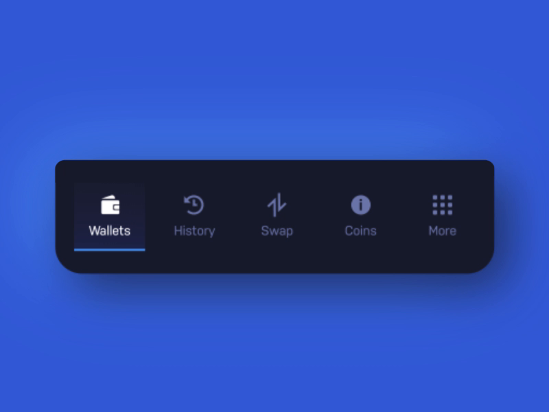 Infinity Wallet Mobile Navbar by Michał Iłenda on Dribbble