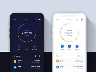 Infinity Wallet Mobile themes