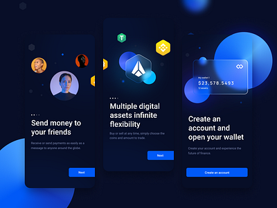 Infinity Wallet onboarding app asset card coin crypto crypto wallet cryptocurrency digital finance fintech ui ux wallet wealth web