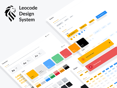 Leocode Design System app appdesign branding buttons colors components design design system designer logo typograaphy ui web