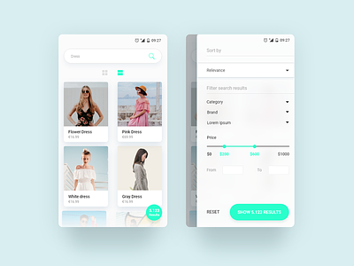 E-Commerce product search UI android app appdesign design designer icon ios ui ux vector web webdesign