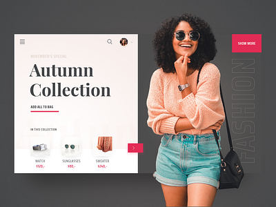 [Ecommerce] Autumn Clothes Collection app appdesign design designer desktop design typography ui ux vector web webdesign website