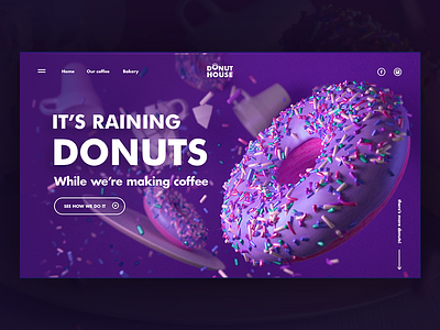 [Landing Page] Donut House Hero appdesign branding design designer desktop design digital illustration ui ux web webdesign website