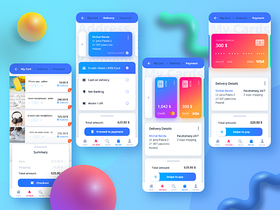 💳 Credit card checkout 3d android app appdesign blue card checkout dailyui design designer digital dribbble mobile modern trends ui ux web