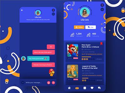 🎮 Gamer Social Profile android app appdesign dailyui design designer digital dribbble gamer gaming ui ux webdesign