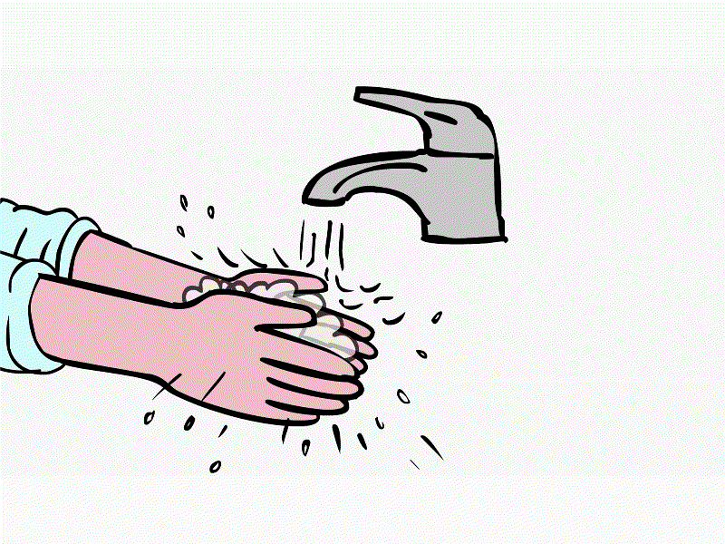 washing hands clipart black and white