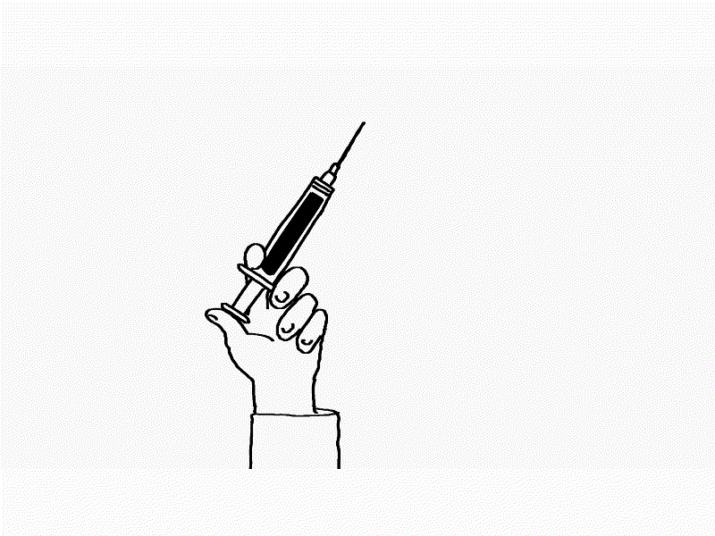 Hand Holding Syringe Vaccine Drawing 2D Animation by Retro Vectors Limited  on Dribbble
