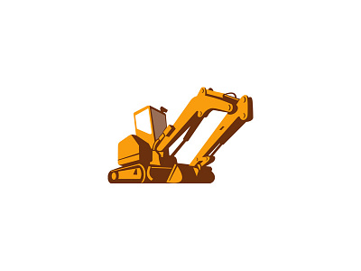 Mechanical Digger Front Retro