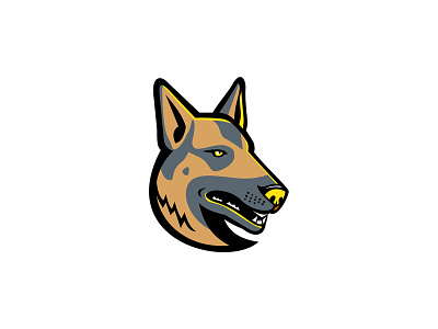 German Shepherd Head Mascot