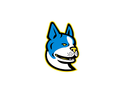 Boston Terrier Dog Head Mascot