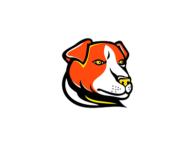 Jack Russell Terrier Head Mascot