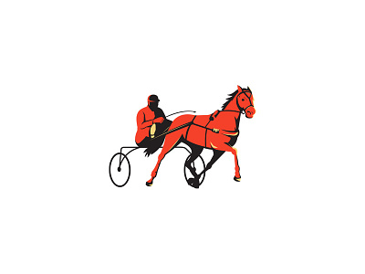 Harness Racing Horse Retro