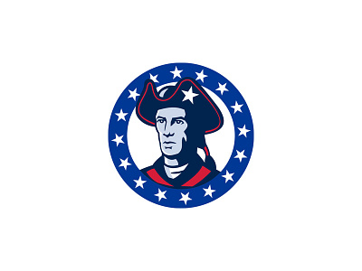 American Minuteman Mascot american brave hero illustration mascot militia minuteman patriot retro revolution revolutionary soldier