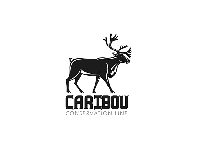 Caribou Conservation Line Proposal caribou design graphics icon illustration logo mascot retro retro design silhouette vector
