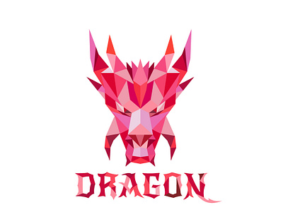 Dragon Head Low Polygon Logo Proposal artwork dragon icon illustration low poly low polygon mascot retro