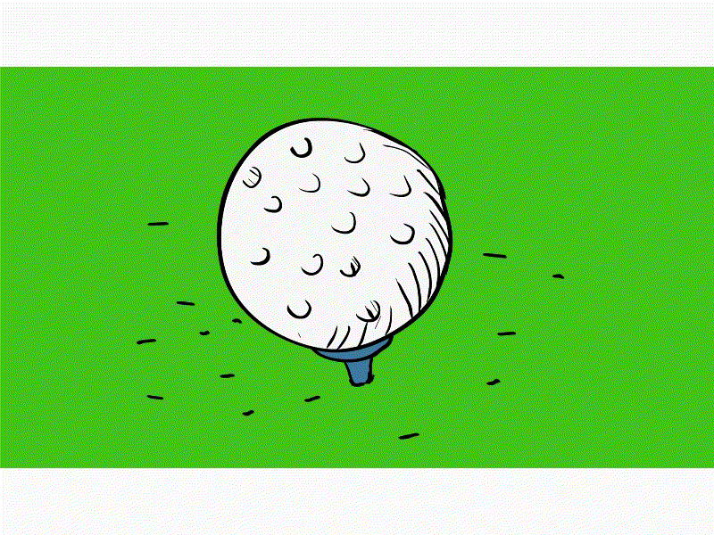 Golf Hole in One Par 3 Drawing 2D Animation