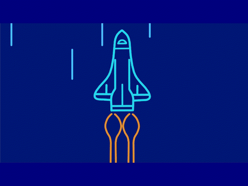 Space Shuttle Cruising Neon Sign 2D Animation 2d animation animation cruise cruising exploration explorer module neon rocket ship shuttle sky space space shuttle spacecraft spaceship technology transportation travel traveling