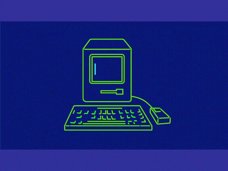 Personal Computer Dollar Screen Neon Sign 2D Animation 2d animation animation classic classic computer computer computing desktop dollar eighties floppy hardware keyboard neon obsolete personal computer retro screen technology typing vintage