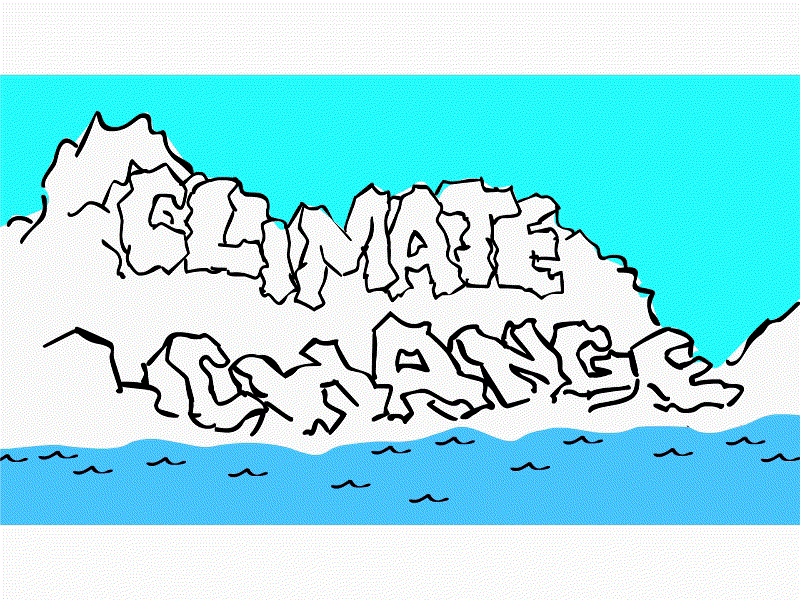 Climate Change Iceberg Melting Drawing Time Lapse 2D Animation
